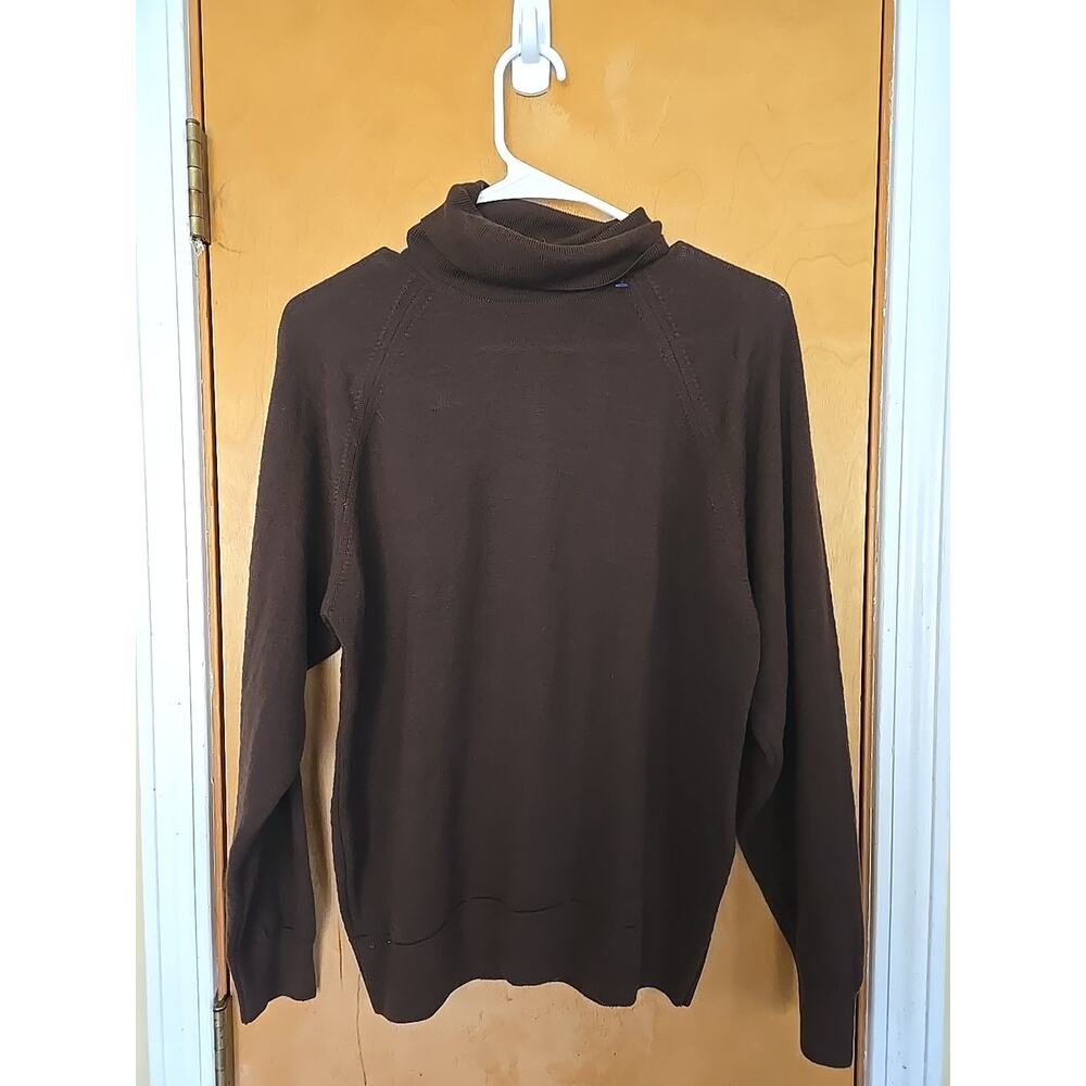 STRAVEN Ladies Merino-Wool Crew-Neck Sweater Brown Made in England Size M